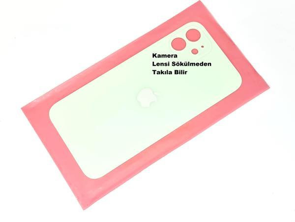 Tkgz İphone 12 Arka Pil Batarya Kapağı (CAM) Yeşil - Image 1