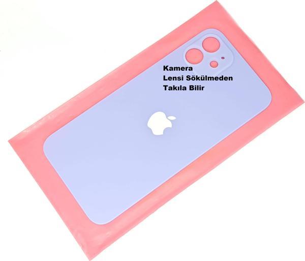 Tkgz İphone 12 Arka Pil Batarya Kapağı (CAM) Mavi - Image 1