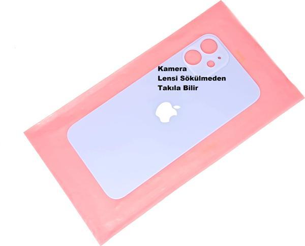 Tkgz İphone 12 MİNİ Arka Pil Batarya Kapağı (CAM) Mavi - Image 1