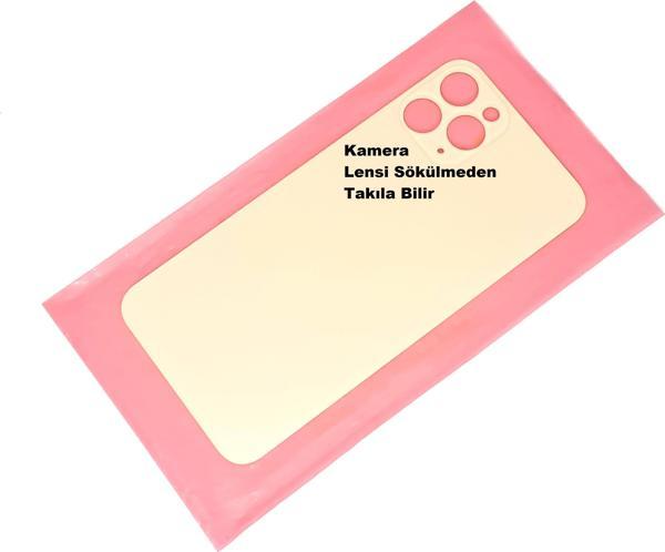 Tkgz İphone 11 PRO Arka Pil Batarya Kapağı (CAM) Gold - Image 1