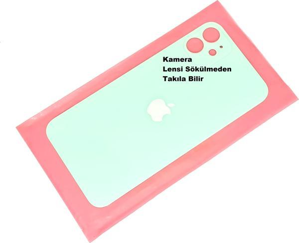 Tkgz İphone 11 Arka Pil Batarya Kapağı (CAM) Yeşil - Image 1
