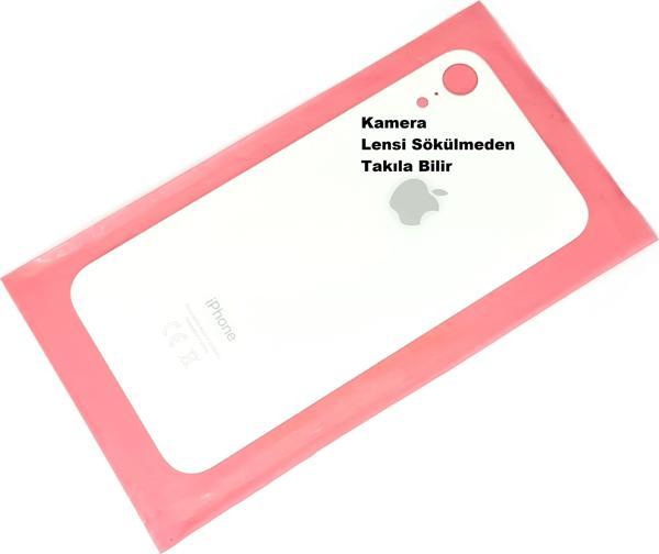 Tkgz İphone XR Arka Pil Batarya Kapağı (CAM) Beyaz - Image 1