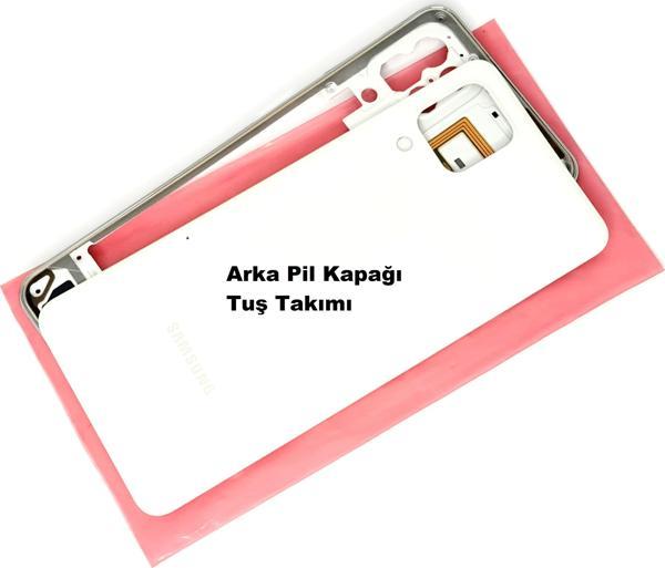 Tkgz Samsung Galaxy M32 KASA Arka Pil Batarya Kapağı Beyaz - Image 1