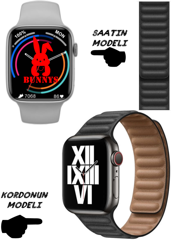 General Mobile Uyumlu Nfc Özellikli Bt Konuşma Özellikli Wacht 8 Akıllı Saat Deri Krdn - Image 1
