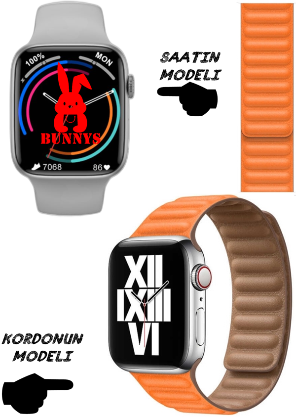 Honor Uyumlu Nfc Özellikli Bt Konuşma Özellikli Wacht 8 Akıllı Saat Deri Krdn - Image 1
