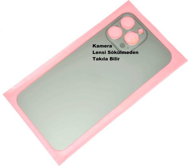 Tkgz İphone 13 PRO MAX Arka Pil Batarya Kapağı (CAM) Füme - Image 1