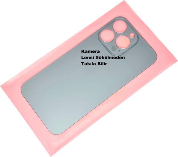 Tkgz İphone 13 PRO Arka Pil Batarya Kapağı (CAM) Füme - Image 1