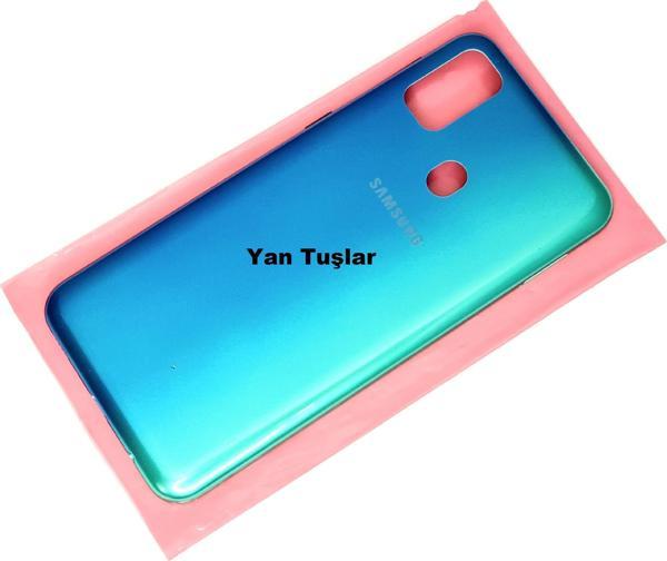 Tkgz Samsung Galaxy M30S KASA Arka Pil Batarya Kapağı Mavi - Image 1
