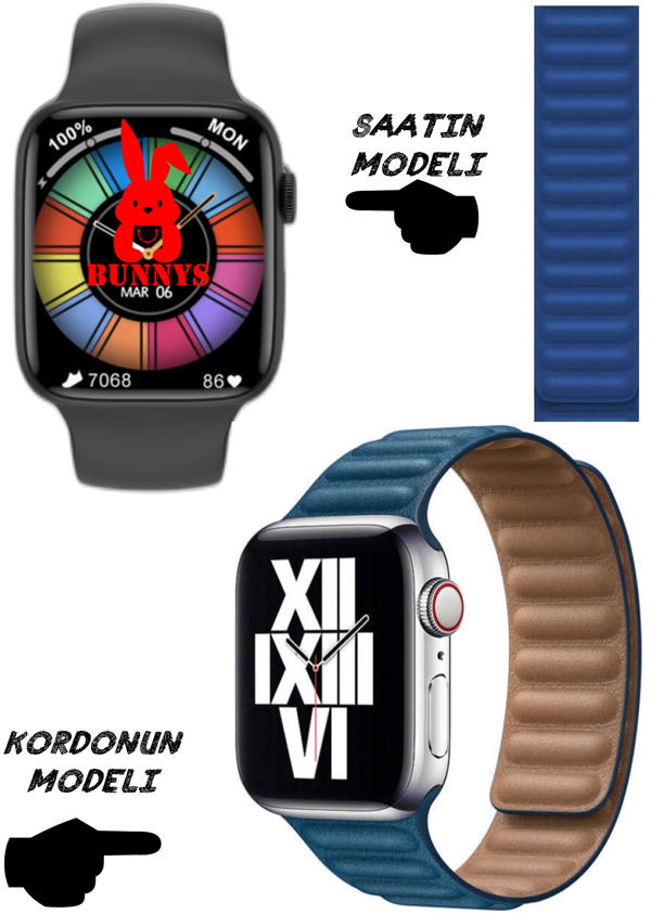 Lenovo Enjoy Uyumlu Nfc Özellikli Bt Konuşma Özellikli Wacht 8 Akıllı Saat Deri Krdn - Image 1