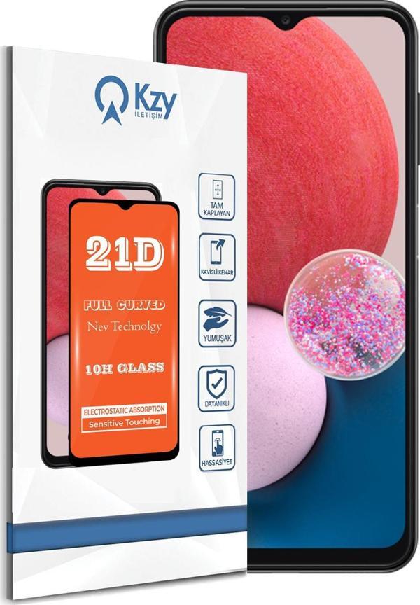 KZY İletişim Samsung Galaxy A13 Tam Kaplayan 21D Temperli Ekran Koruyucu Cam - Image 1