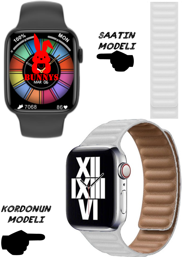 Poco Uyumlu Nfc Özellikli Bt Konuşma Özellikli Wacht 8 Akıllı Saat Deri Krdn - Image 1