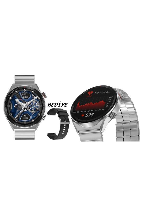 Poco X3 Uyumlu  Akıllı Saat Smart Watch Konuşma Özellikli Metal - Image 1