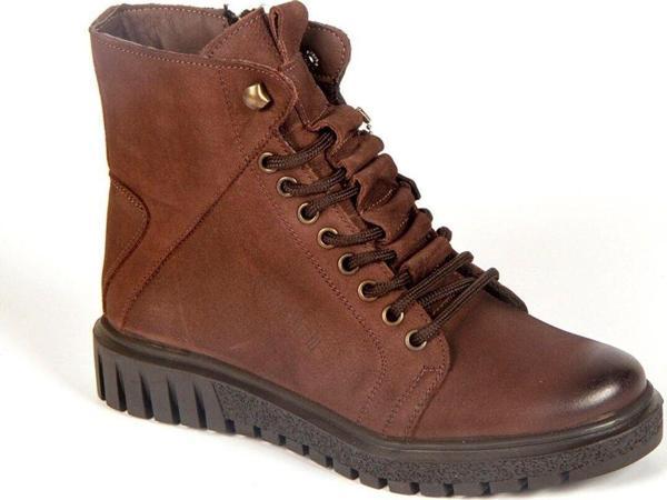 White World 3720 Kahve Kadın Bot Hakiki Deri - Image 1