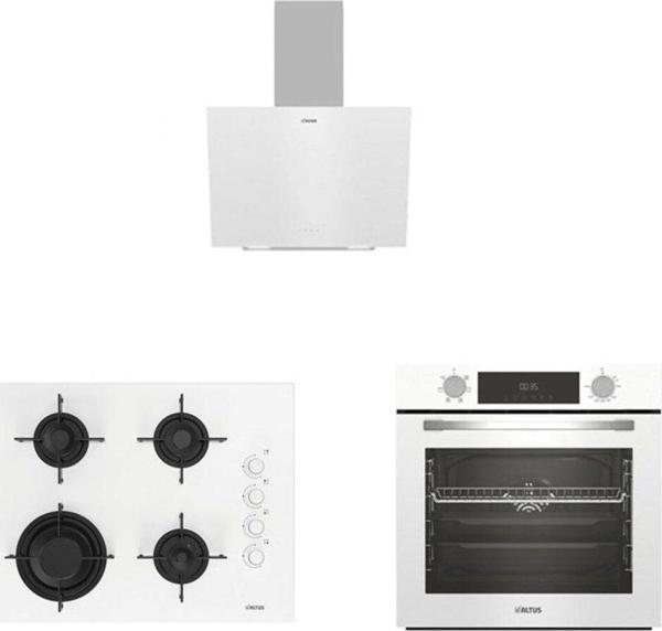 Altus Ala 322 W Fırın 189 Dw Ocak 570 W Davlumbaz Beyaz Ankastre Set - Image 1