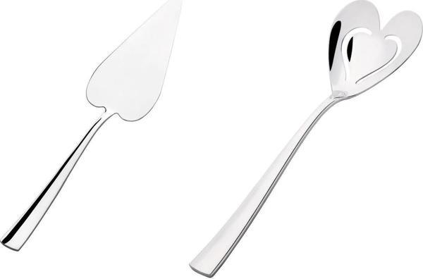 Nehir can & canan servis kaşığı - servis spatula küreği 2 li 18/10 paslanmaz çelik - Image 1