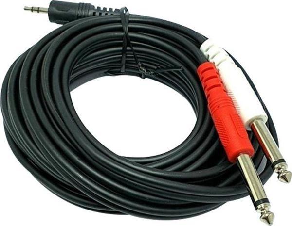 Findit 3.5 MM STEREO ERKEK/2X6.3 MM MONO ERKEK 5 METRE SES KABLOSU 330391 - Image 1