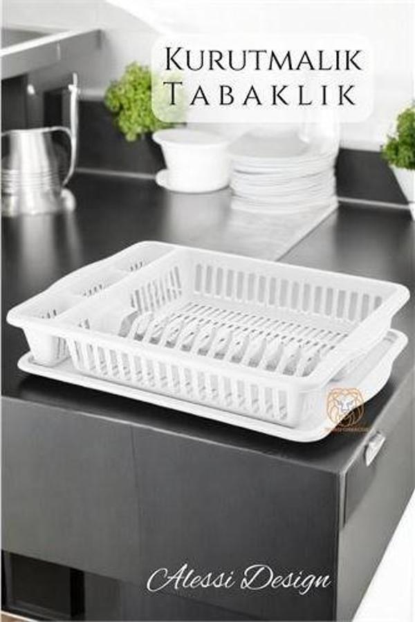 Findit Bulaşık Durulama Sepeti Tabaklık Bulaşık Kurutmalık BEYAZ Alessi 330846 - Image 1