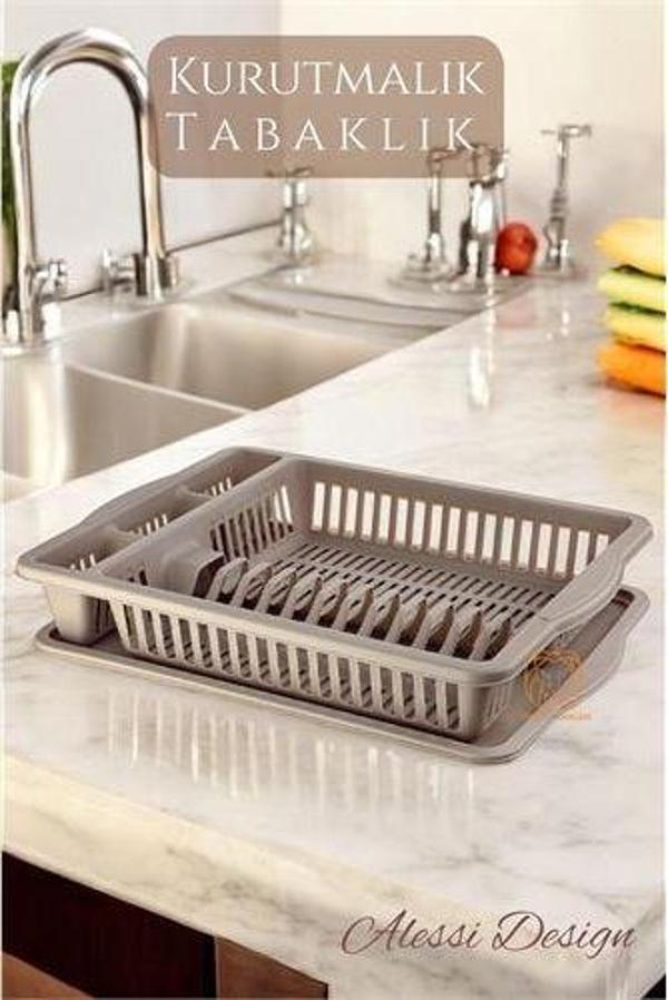Findit Bulaşık Durulama Sepeti Tabaklık Bulaşık Kurutmalık KAHVE Alessi 330773 - Image 1