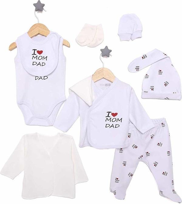HelloBaby Yenidoğan I Love Mum Dad Kız 10lu Hastane Çıkışı Kız Bebek - Image 1
