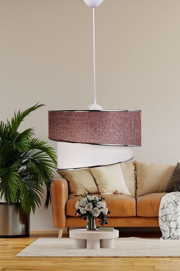 Eslight Ruzgar Modern Sarkıt Avize Hasır Gül Kurusu E153 - Image 1