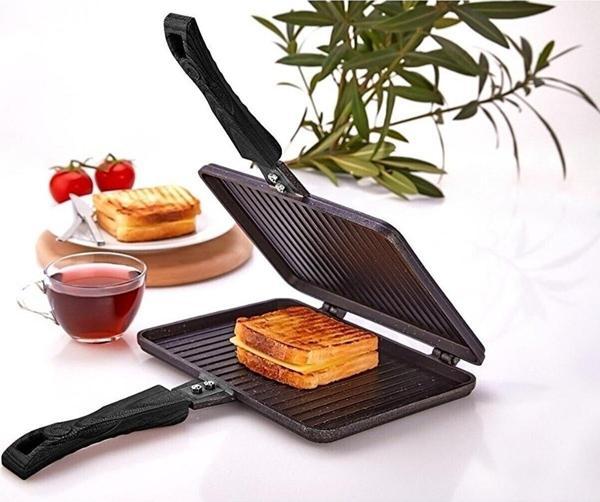 Döküm granit teflon ocak üstü tost Makinesı - el tostu - Image 1