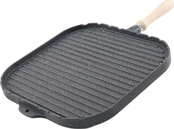 Eda granit grill çift taraflı ızgara ve gözleme tavası 36 cm.kare - Image 1