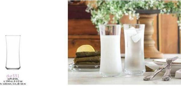 Lav duru ince taban limonata bardak - 12 li rakı bardağı - Image 1