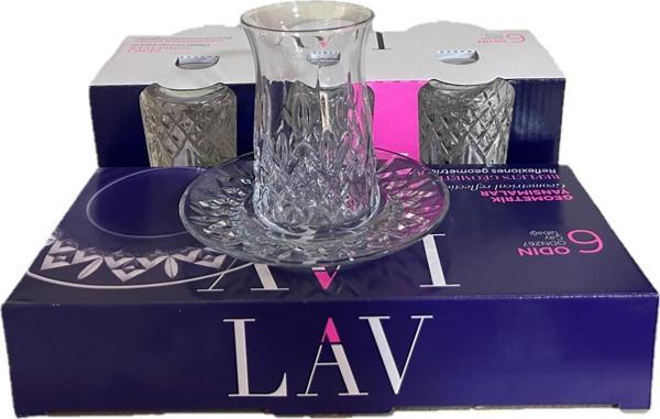 Lav odin çay seti çay takımı - 12 parça çay bardağı takımı tabağı 6 kişilik - Image 1
