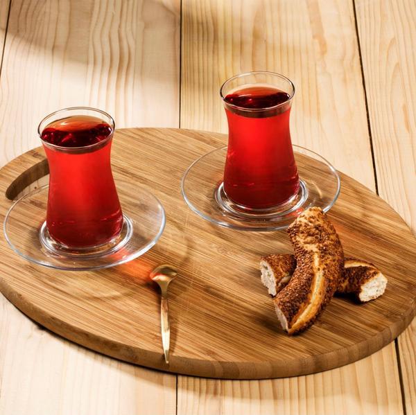 Paşabahçe heybeli çay bardağı takımı - çay seti takımı 12 parça - Image 1