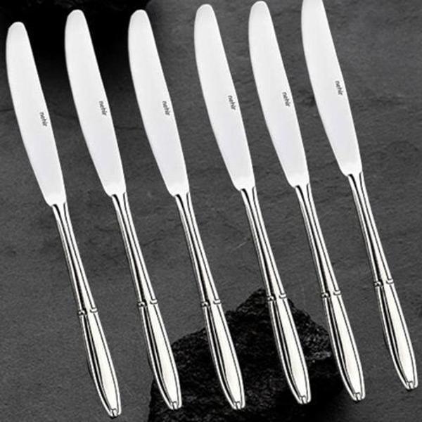 Nehir buket yemek bıçak - 6 lı yemek bıçağı 18/10 paslanmaz çelik - Image 1