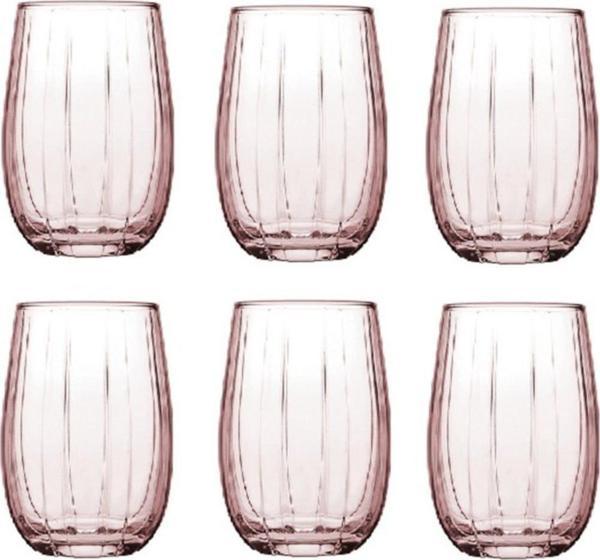 Paşabahçe 420302 6 lı linka bardak su bardağı - meşrubat bardağı pembe - Image 1