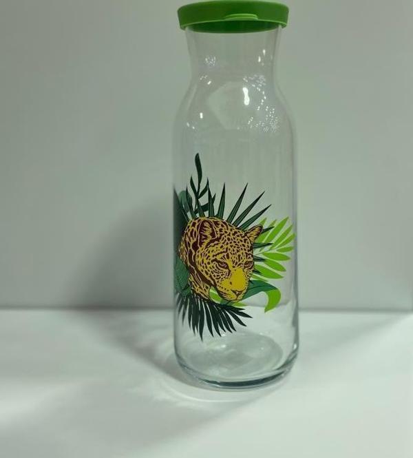 Lav fonte sunum sürahisi karaf su - süt şişesi 1200cc 2 li desenli - Image 1