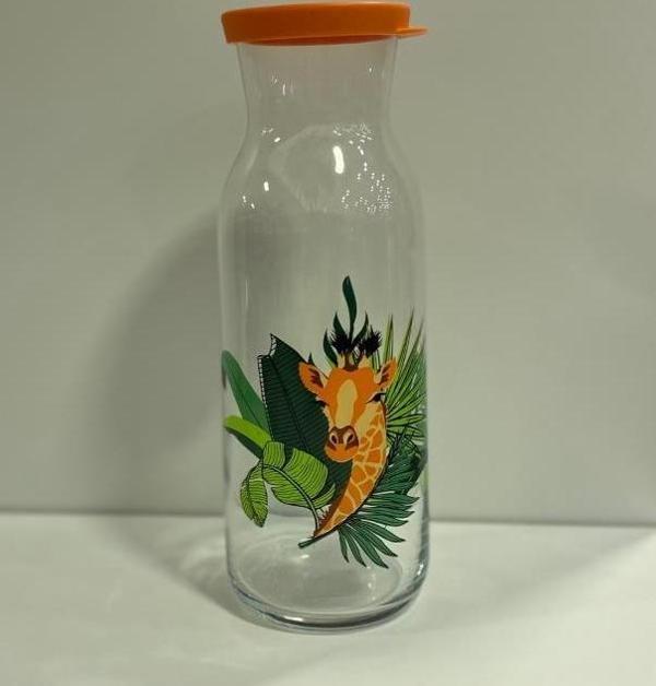 Lav fonte sunum sürahisi karaf su - süt şişesi 1200cc 2 li desenli - Image 1