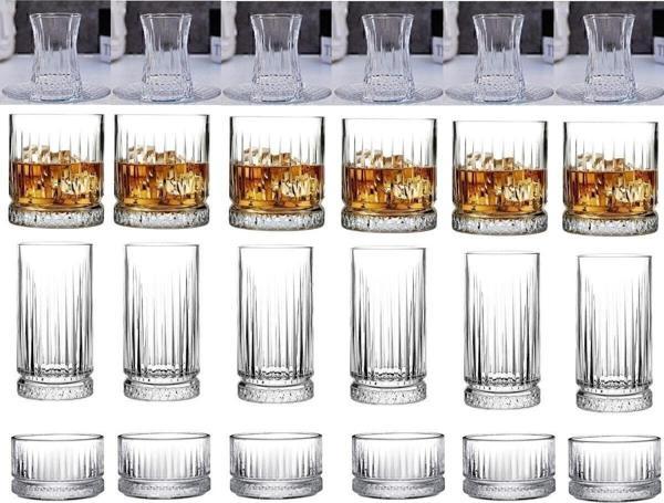 Paşabahçe elysia 30 parça su bardak - meşrubat bardağı ve çerezlik seti takımı - Image 1