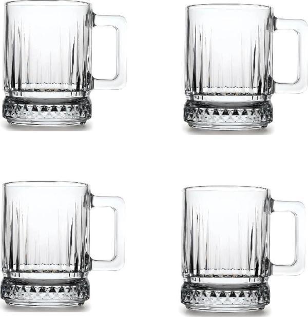 Paşabahçe elysia 4 lü kulplu fincan - çay kahveni fincanı kupası 55432 - Image 1