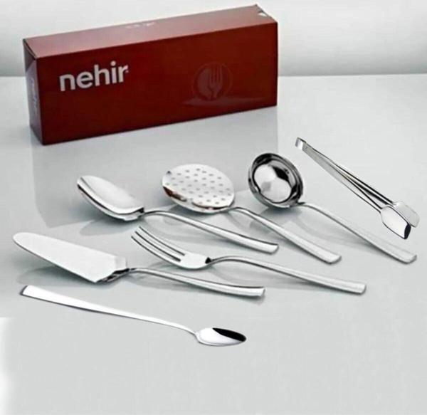 Nehir Sahra 7 Parça Çelik Servis Seti - Image 1