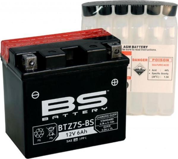 Bs Akü Btz7s-bs 12v6ah  Cbr125 Pcx125 Cb600f Cbr1000rr Kawasakı Klx450r Zx10r Ktm Exc Exf250 Exc400  - Image 1