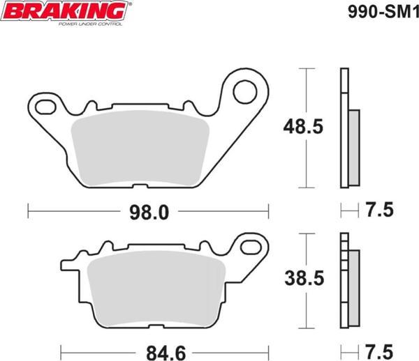 Brakıng Fren Balatası 990sm1 Ön Yamaha Nmax 125 155 Delıght 125 (2017-2018) 380. 694. Yarı Metal - Image 1