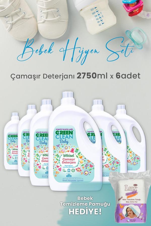 Green Clean Baby Bitkisel Çamaşır Deterjanı Lavanta Yağlı 2750 ml x 6 Adet ve Hediyeli - Image 1