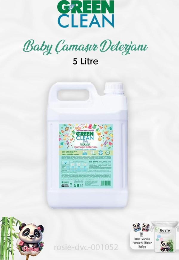 Green Clean Baby Bitkisel Çamaşır Deterjanı Lavanta Yağlı 5 lt ve ROSIE - Image 1