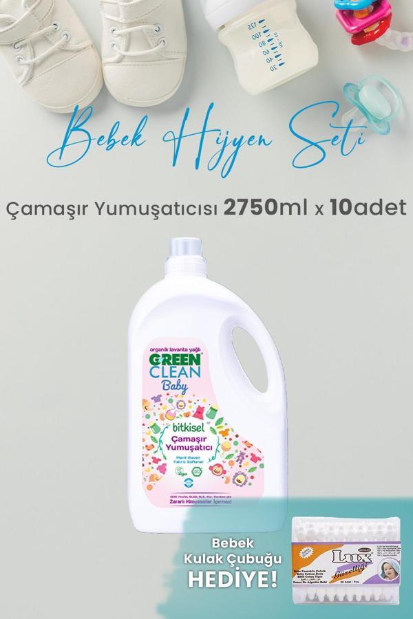 Green Clean Baby Çamaşır Yumuşatıcısı 2750 ml Yıkama x 10 Adet ve Hediyeli - Image 1