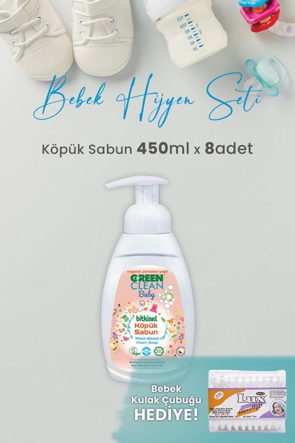 Green Clean Baby Köpük Sabun Portakal Yağlı 450 ml x 8 Adet ve Hediyeli - Image 1