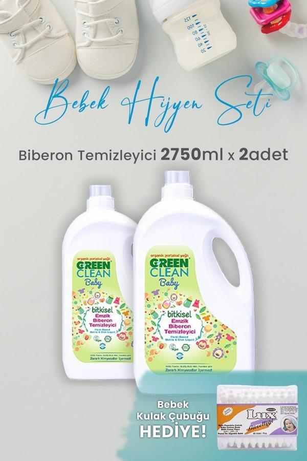Green Clean Baby Likit Biberon Temizleyici 2750 ml x 2 Adet ve Hediyeli - Image 1