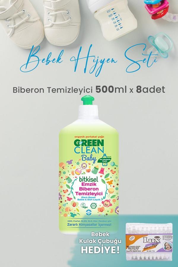 U green Clean Baby Bitkisel Biberon Emzik Temizleyici 500 ml x 8 Adet ve Hediyeli - Image 1