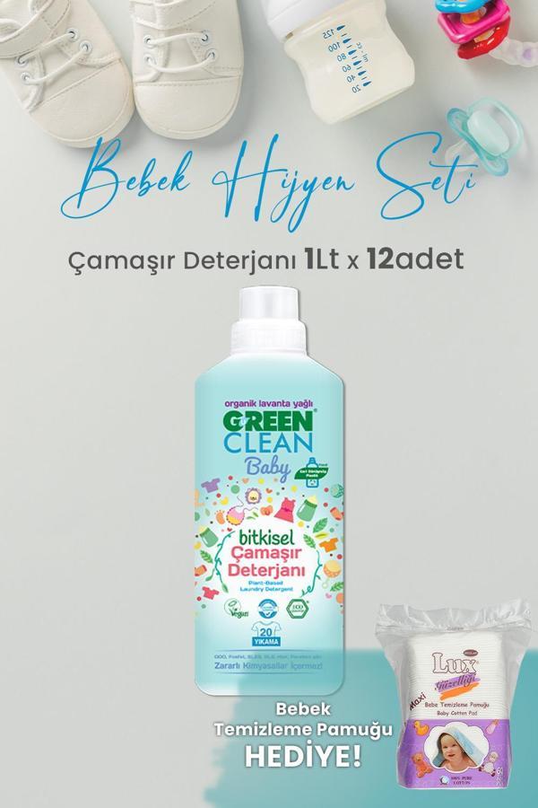 U Green Clean Baby Çamaşır Deterjanı 1 L x 12 Adet ve Hediyeli - Image 1