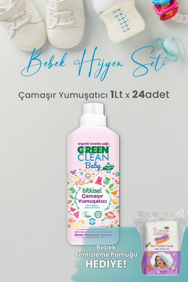 U Green Clean Baby Çamaşır Yumuşatıcı 1 L x 24 Adet ve Hediyeli - Image 1