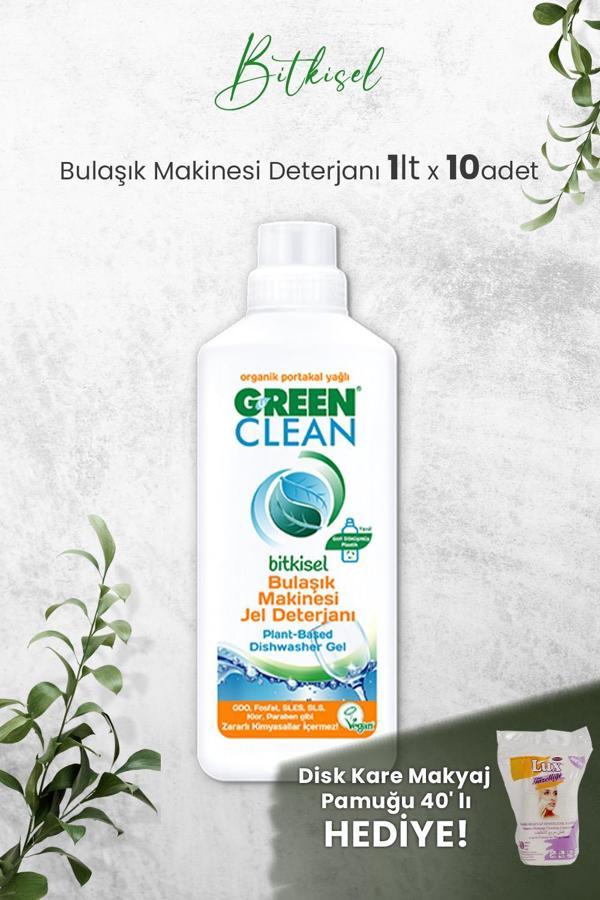 U Green Clean Bulaşık Makinesi Jel Deterjan 1 L x 10 Adet ve Hediyeli - Image 1