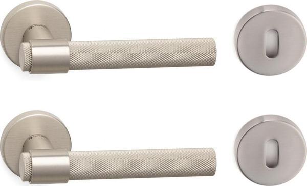 SYSTEM AXEL-T ROZETLİ NMB/NB NİKEL SATEN ODA KAPI KOLU - HA187TRO12 NBM-NBM/NB - Image 1