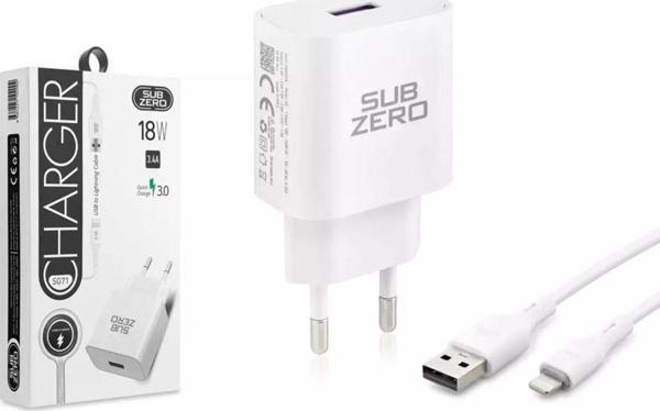 Subzero Sg71 18W 3.4A Qualcomm Hızlı İphone Ev Şarj Aleti - Image 1