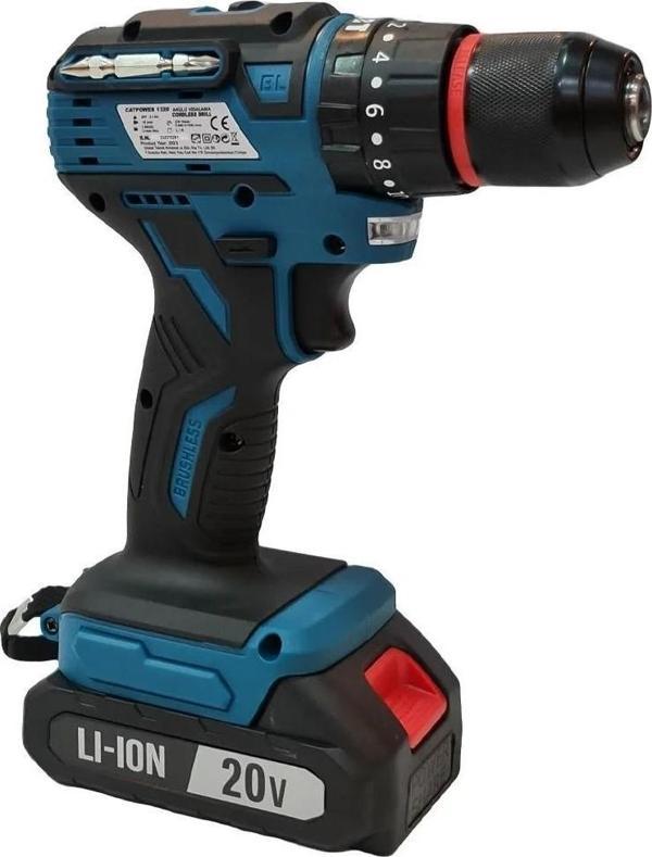 Catpower 1320 20 V 2.0 AH Kömürsüz Li-ion Çift Akülü Darbeli Vidalama - Image 1